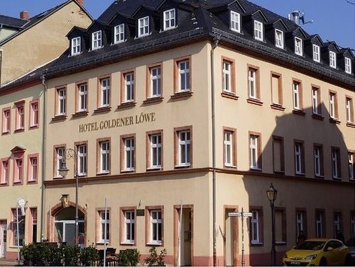 Hotel Goldener Löwe Waldheim Exterior foto